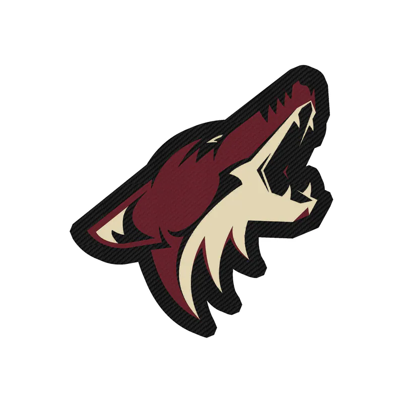 Arizona Coyotes - Coyote Head - Carbon Fiber Vinyl Sticker - Custom Size