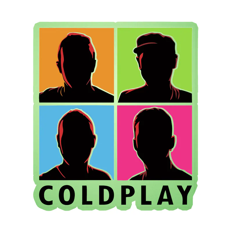 Coldplay Glow in the Dark Vinyl Decal - Custom Size