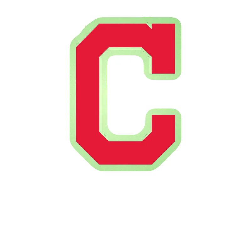 Cleveland Indians - Red C - Glow in the Dark Vinyl Sticker - Custom Size