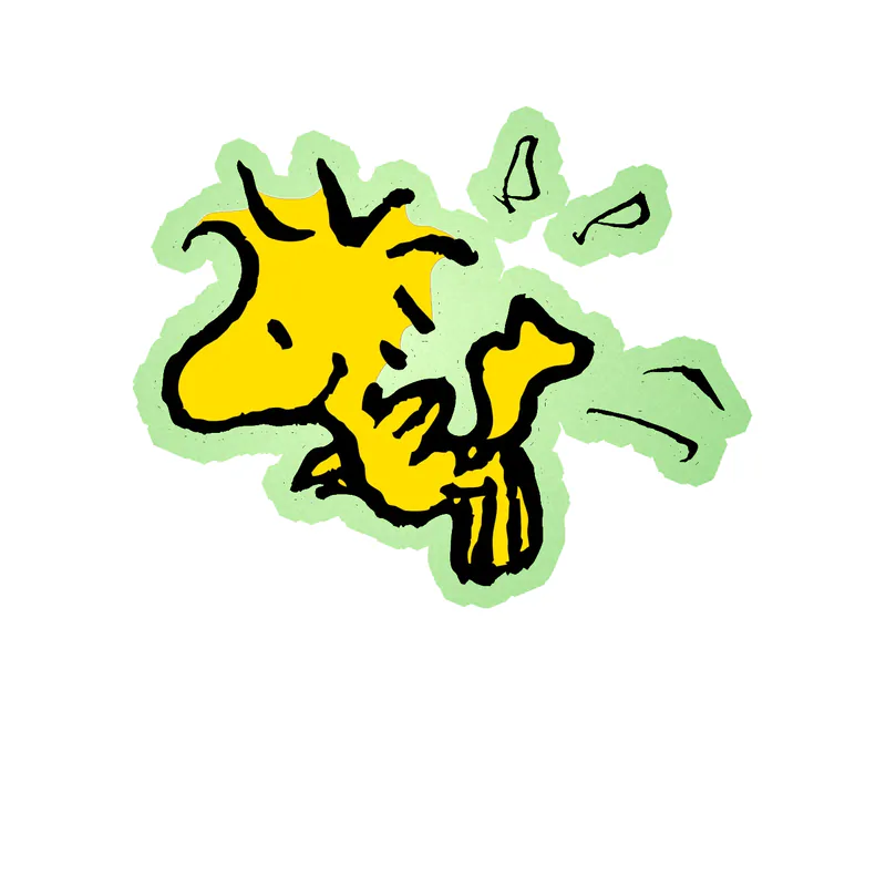 Snoopy - Woodstock Glow in the Dark Vinyl Decal
