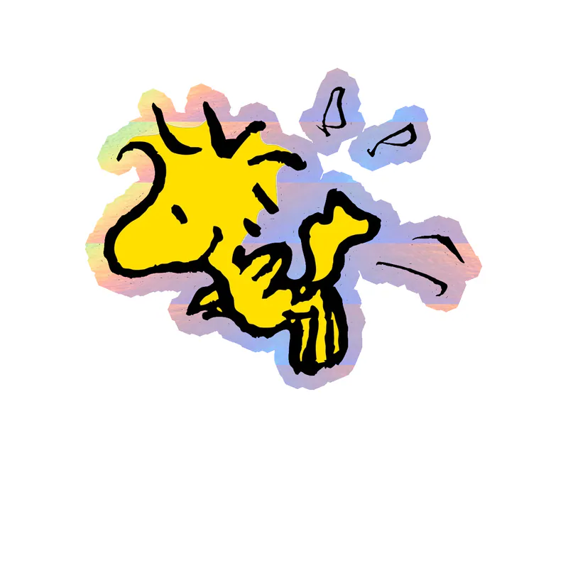 Snoopy - Woodstock Holographic Vinyl Decal