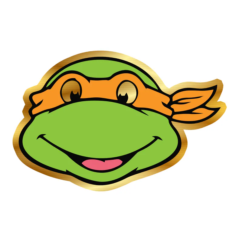 Teenage Mutant Ninja Turtles Gold Chrome Vinyl Decal