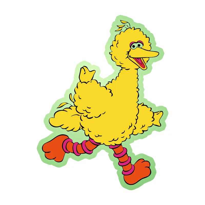 Sesame Street- Big Bird - Glow in the Dark Vinyl Sticker - Custom Size