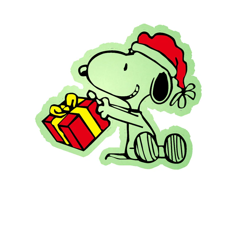 Snoopy - Gift - Glow in the Dark Vinyl Decal
