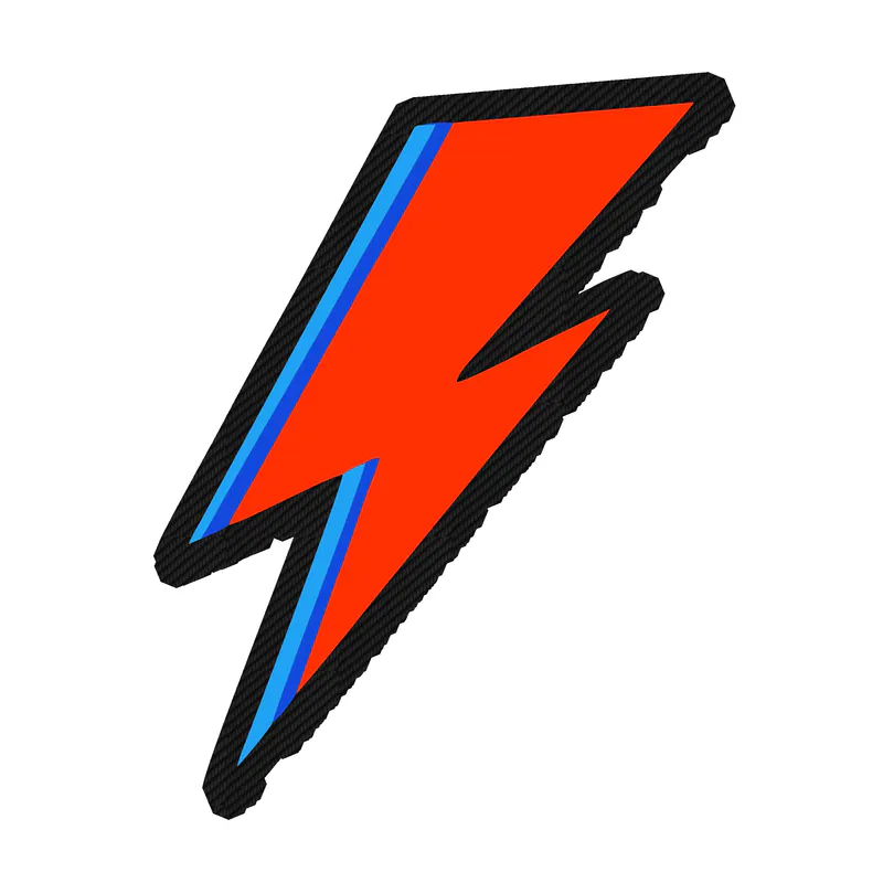 David Bowie Carbon Fiber Vinyl Decal - Custom Size