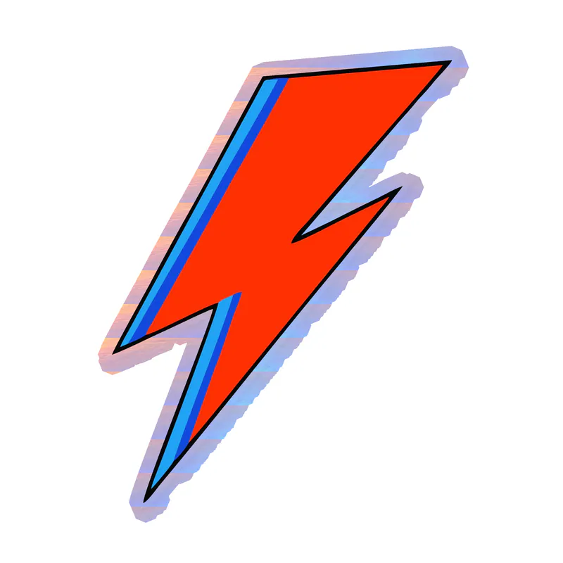 David Bowie Holographic Vinyl Decal - Custom Size