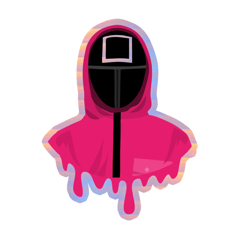 Squid Game Holographic Vinyl Decal - Custom Size