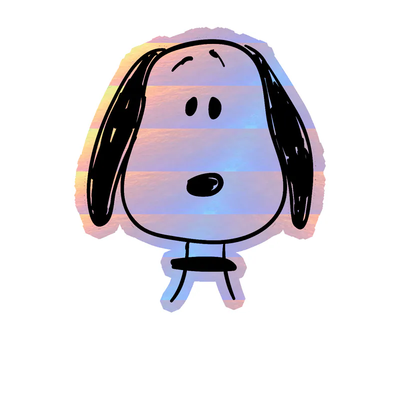 Snoopy Holographic Vinyl Decal