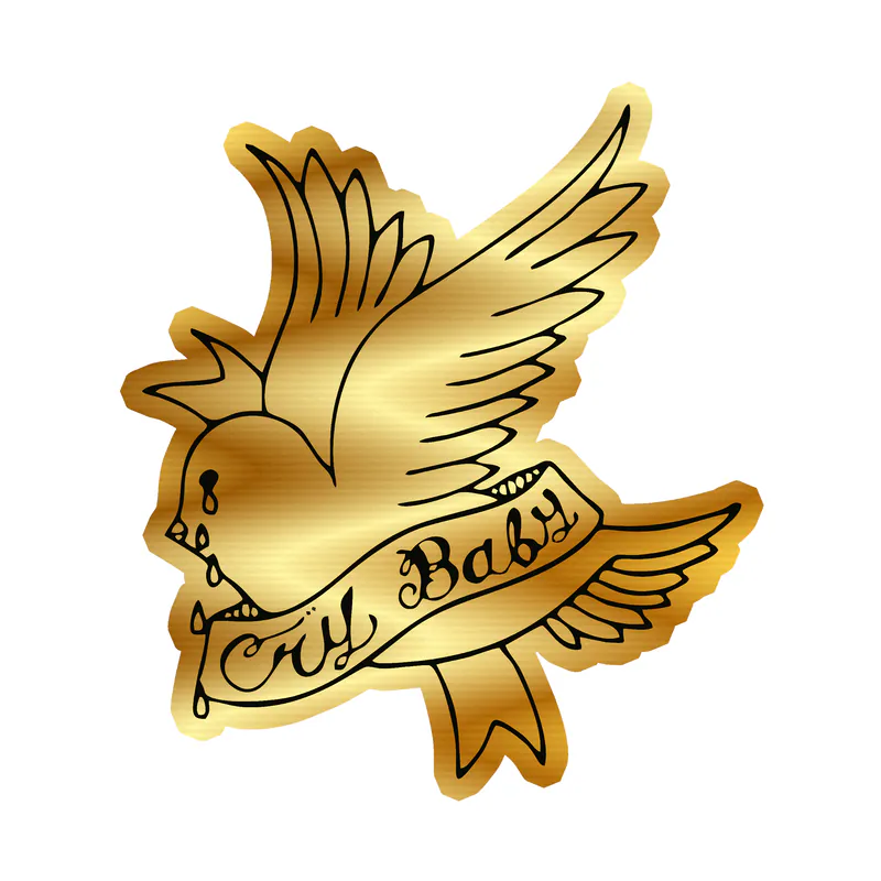 Lil Peep Gold Chrome Vinyl Decal - Custom Size