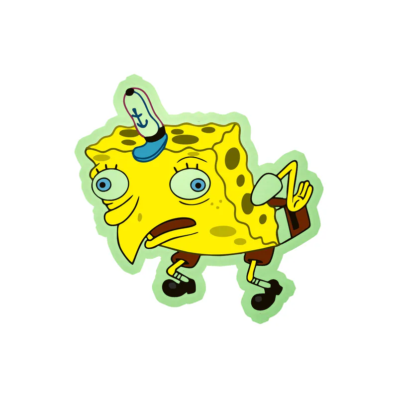 Spongebob - Glow in the Dark Vinyl Decal - Custom Size