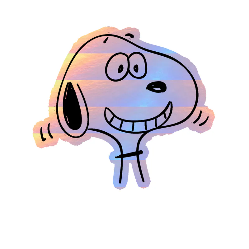 Snoopy Holographic Vinyl Decal