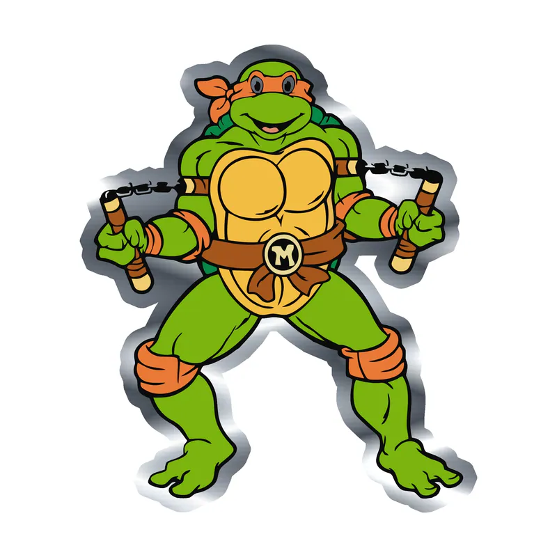 Teenage Mutant Ninja Turtles Silver Chrome Vinyl Decal