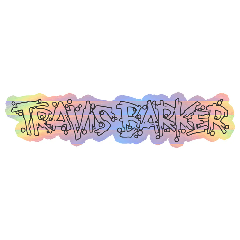 Travis Barker Holographic Vinyl Decal - Custom Size