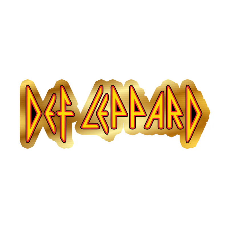 Def Leppard Gold Chrome Vinyl Decal - Custom Size