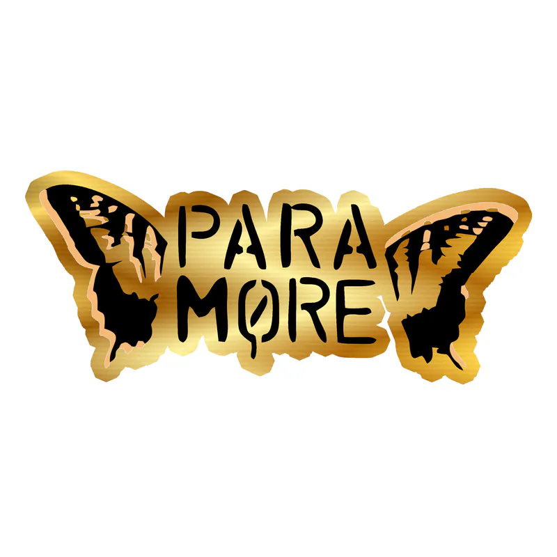 Paramore Gold Chrome Vinyl Decal - Custom Size
