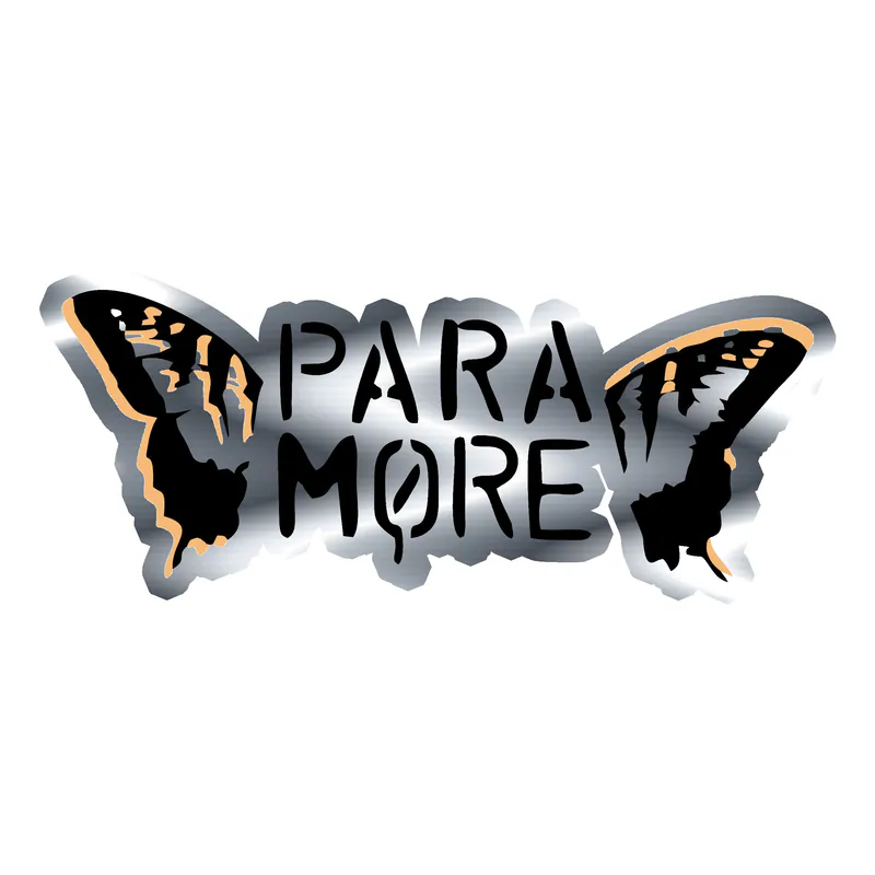 Paramore Silver Chrome Vinyl Decal - Custom Size