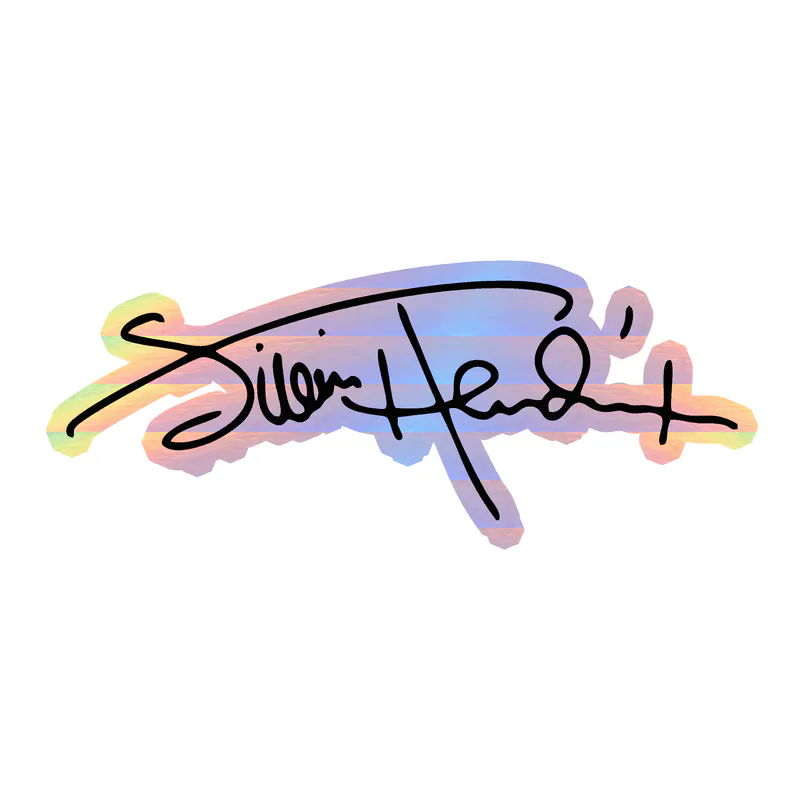 Jimi Hendrix Holographic Vinyl Decal - Custom Size