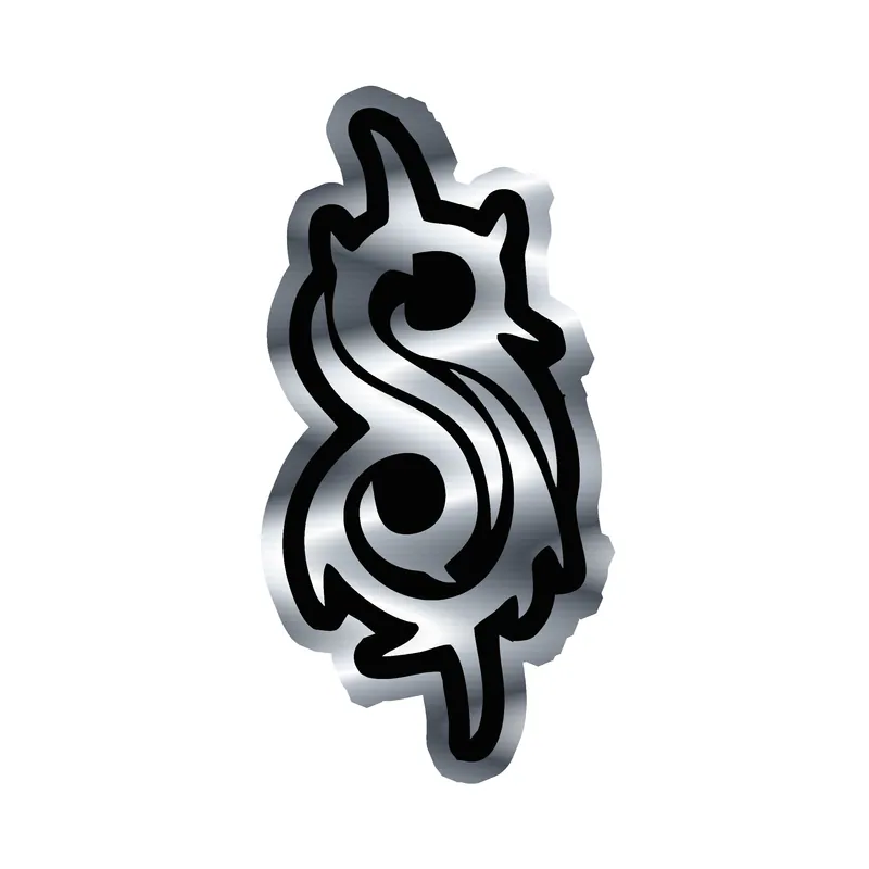 Slipknot Silver Chrome Vinyl Decal - Custom Size