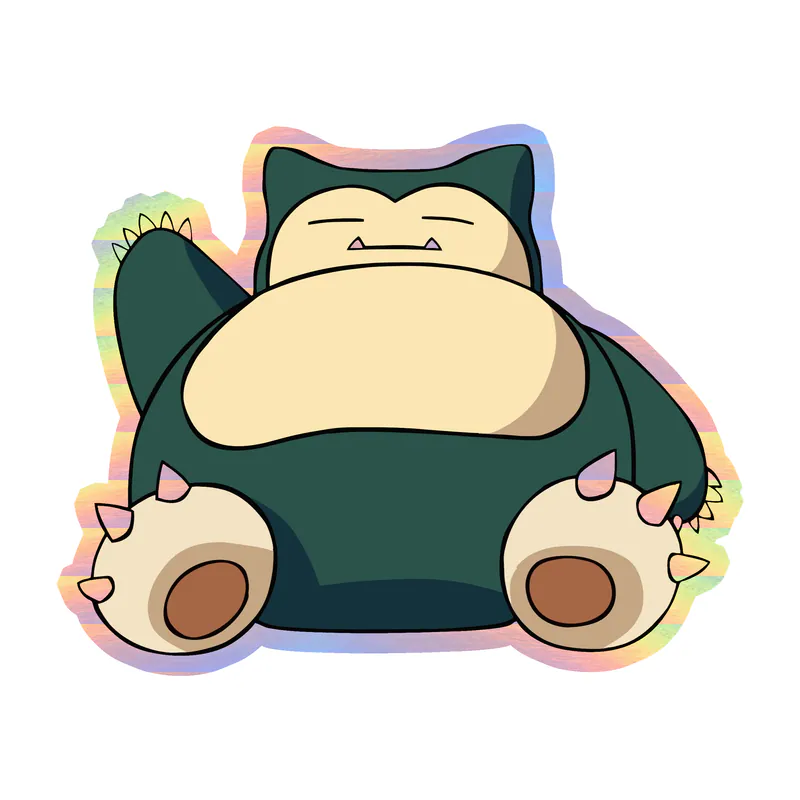 Snorlax Holographic Vinyl Decal