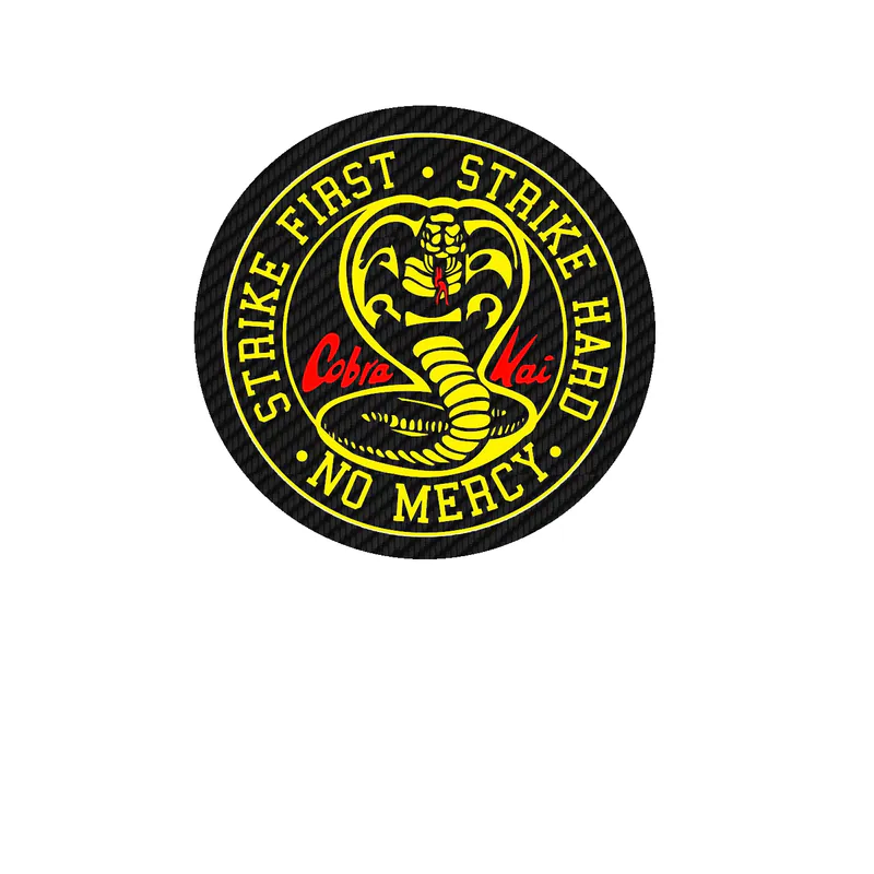 Cobra Kai Carbon Fiber Vinyl Sticker - Custom Size