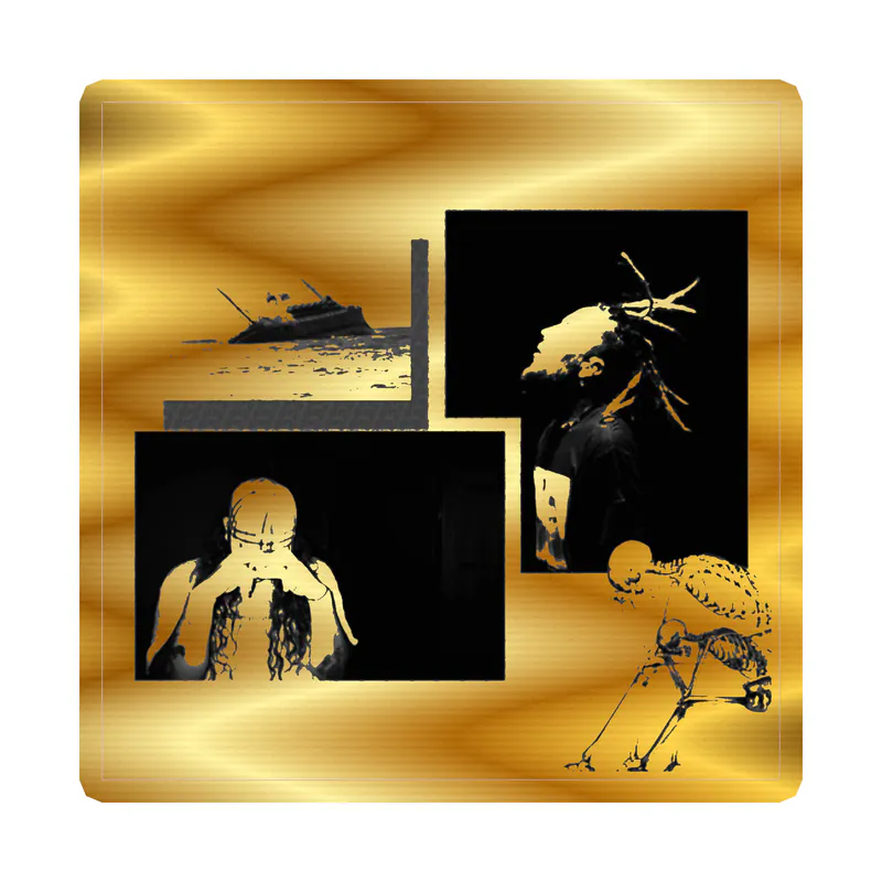 SuicideBoys Album Cover Gold Chrome Vinyl Decal - Custom Size