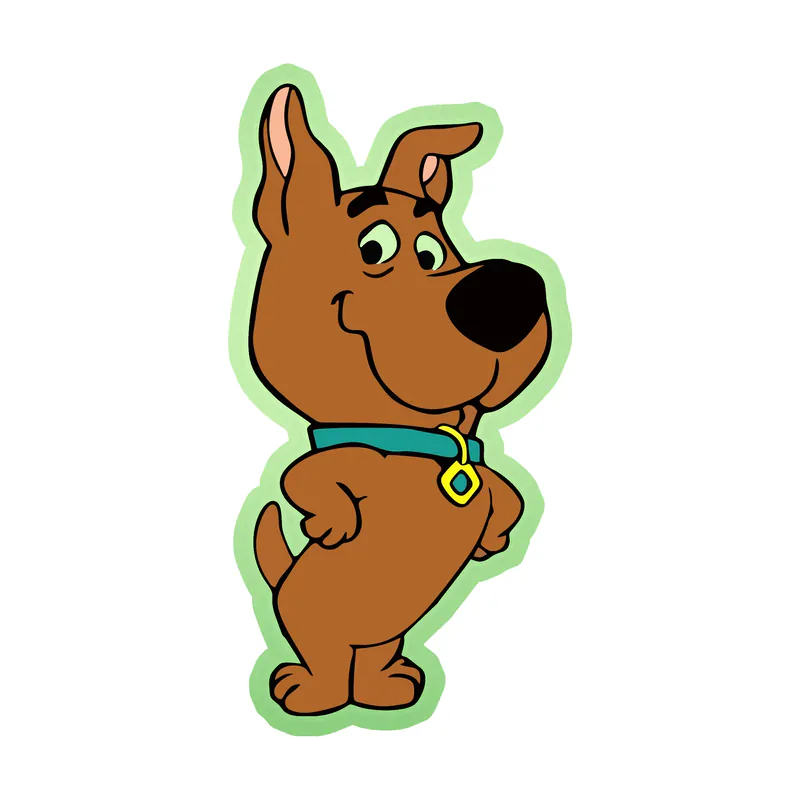 Scooby Doo- Scrappy Doo - Glow in the Dark Vinyl Sticker - Custom Size