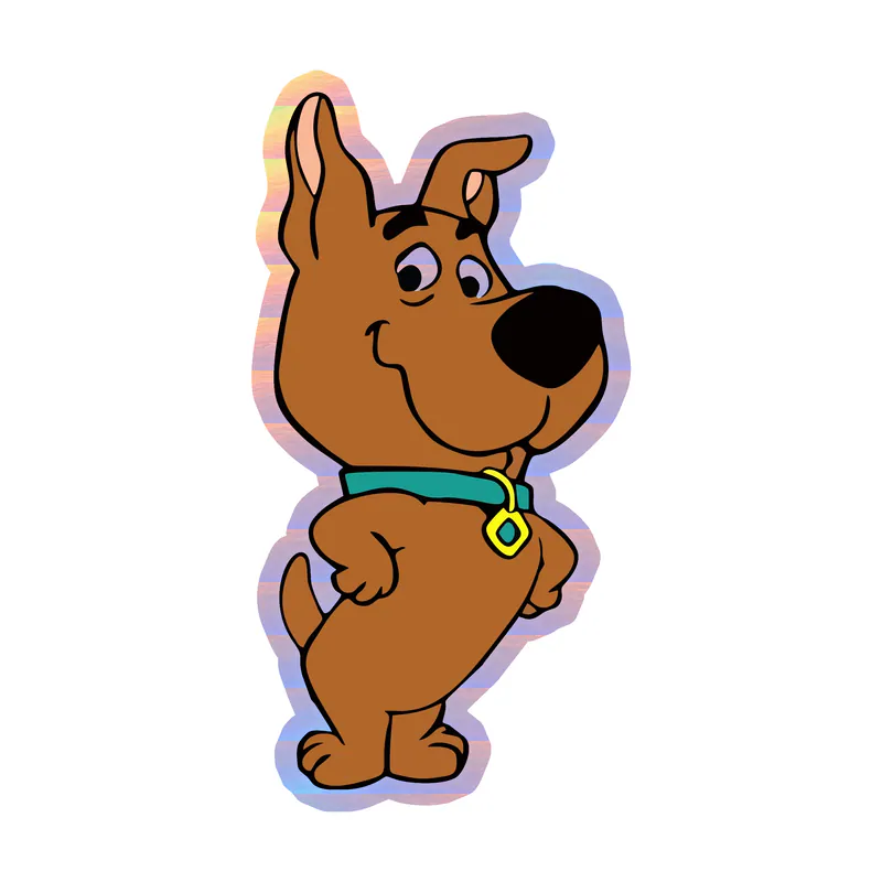 Scooby Doo- Scrappy Doo - Holographic Vinyl Sticker - Custom Size