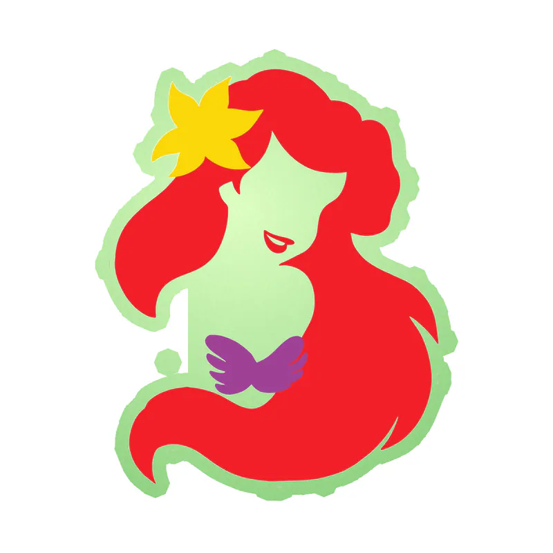 Ariel Glow in the Dark Vinyl Sticker - Custom Size