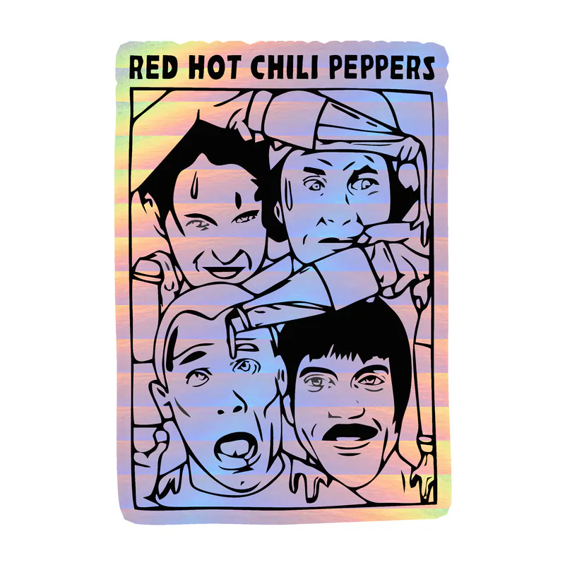 Red Hot Chili Peppers Holographic Vinyl Decal - Custom Size
