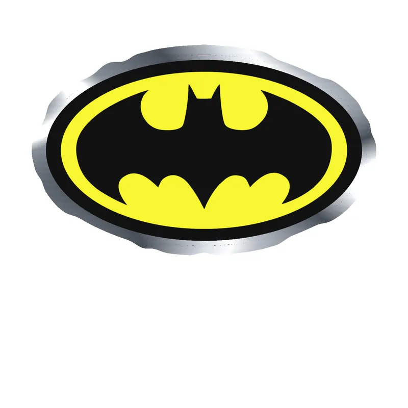 Batman Silver Chrome Vinyl Decal - Custom Size