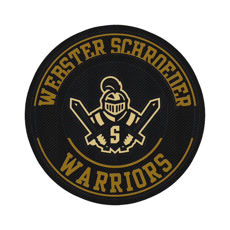 Webster Schroeder Warriors - Full Color - Carbon Fiber Vinyl Sticker - Custom Size