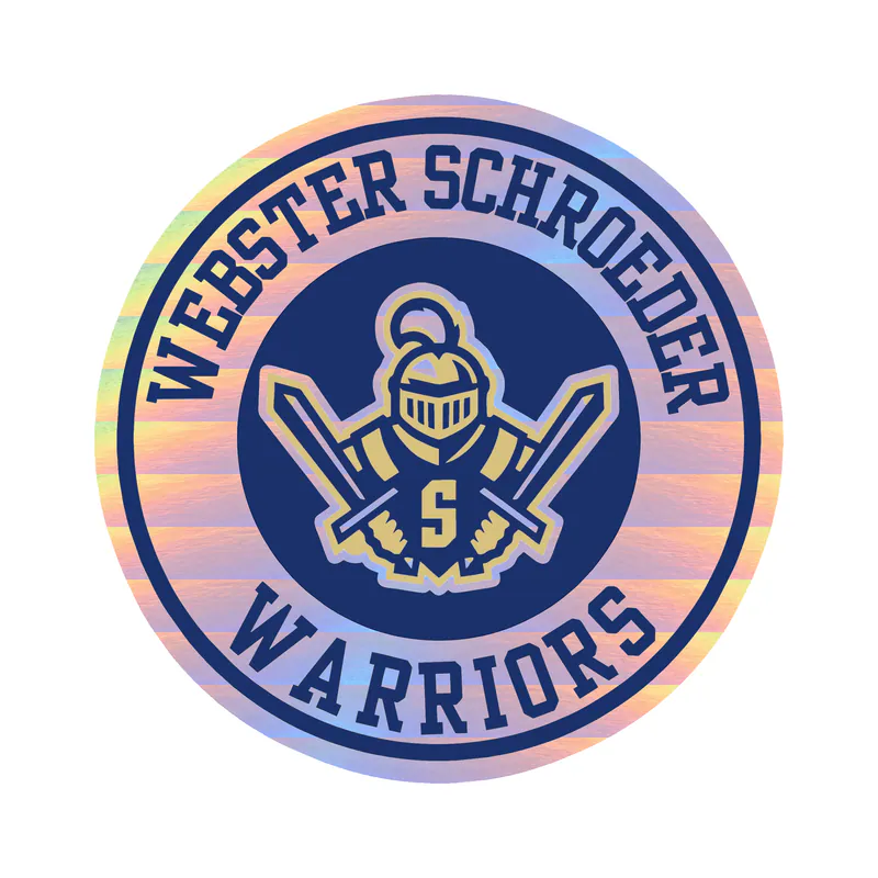 Webster Schroeder Warriors - Full Color - Holographic Vinyl Sticker - Custom Size