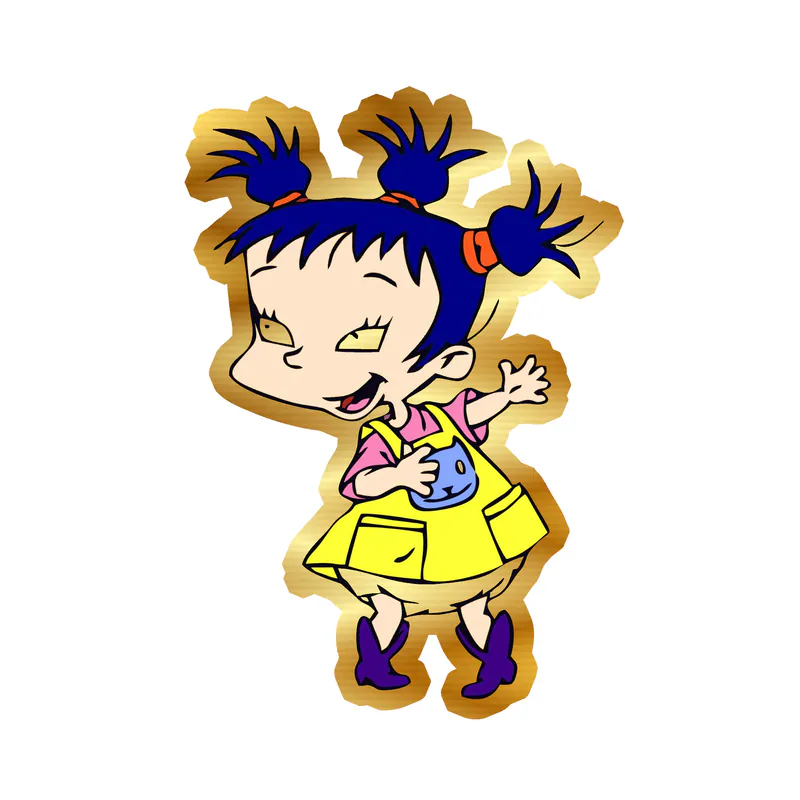 Rugrats - Kimi - Gold Chrome Vinyl Sticker - Custom Size