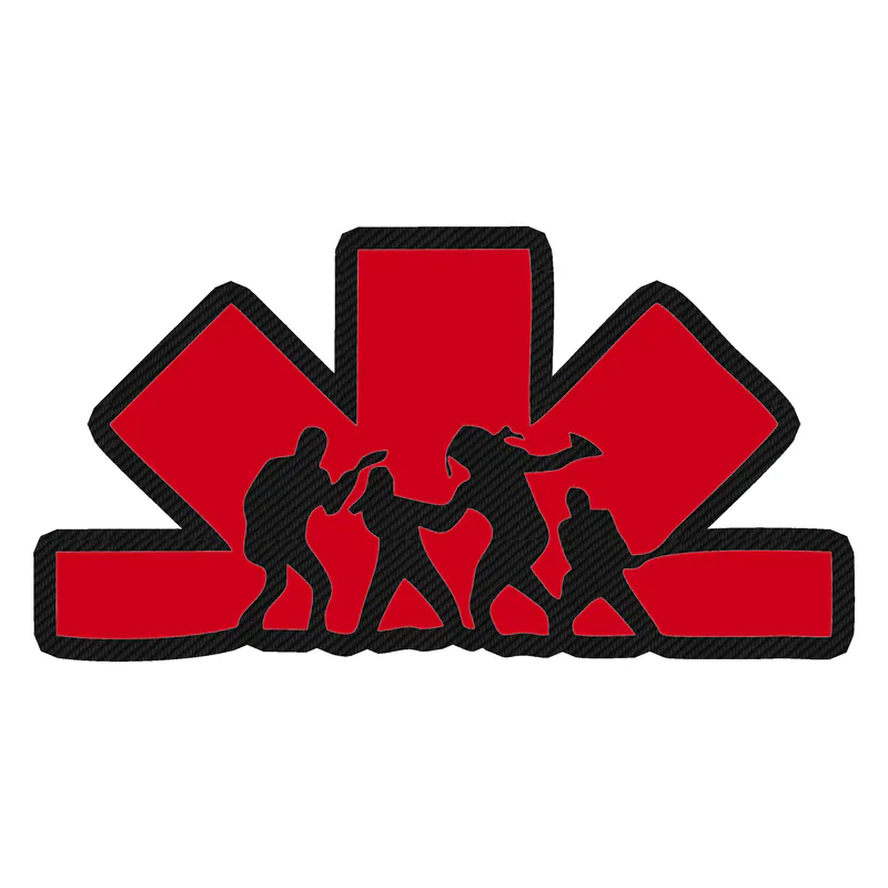Red Hot Chili Peppers Carbon Fiber Vinyl Decal - Custom Size