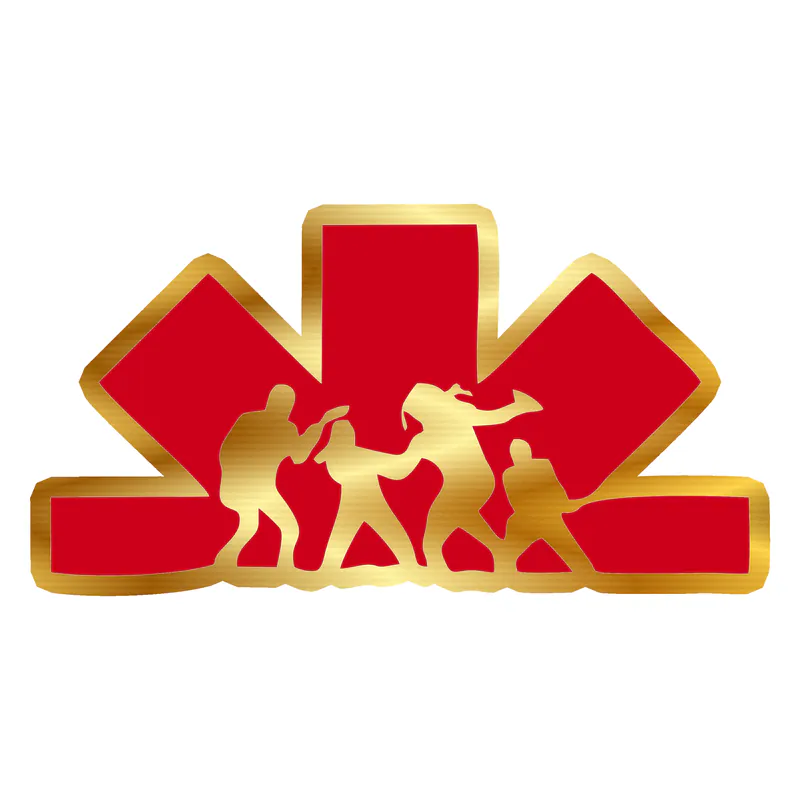 Red Hot Chili Peppers Gold Chrome Vinyl Decal - Custom Size