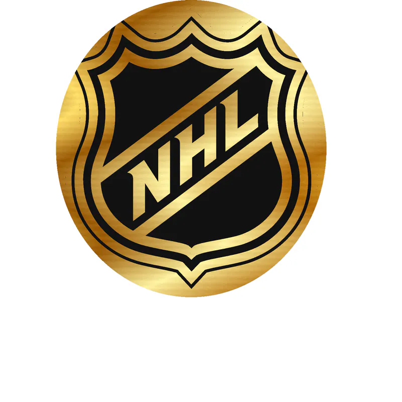 NHL Logo Gold Chrome Vinyl Sticker - Custom Size