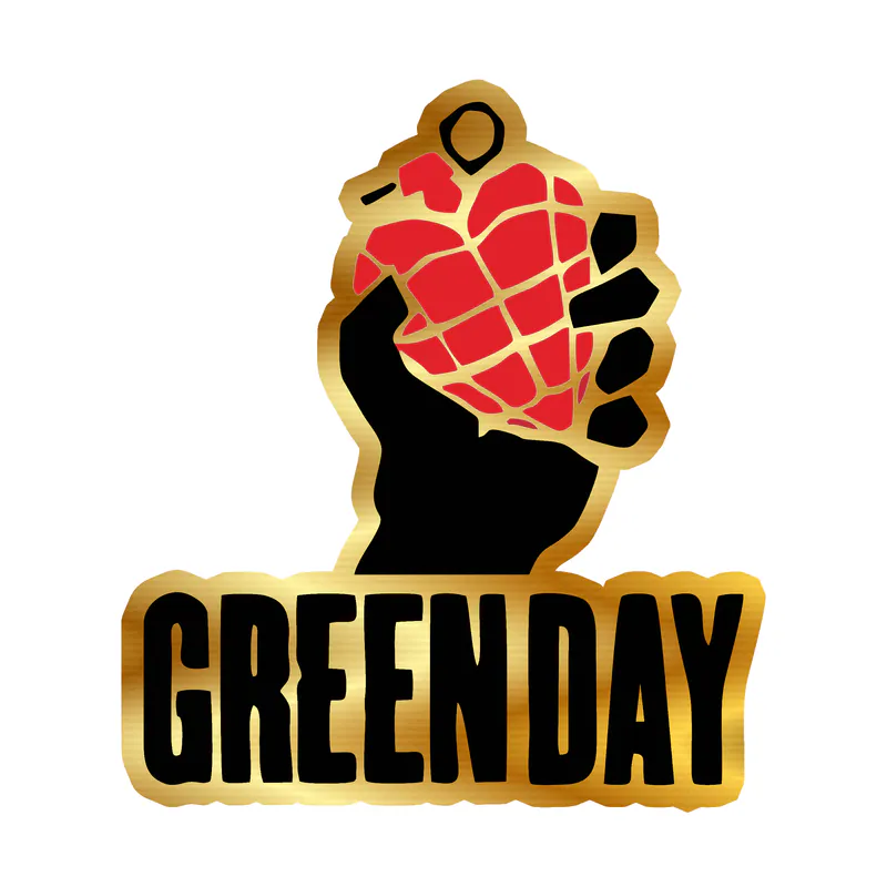Green Day Gold Chrome Vinyl Decal - Custom Size