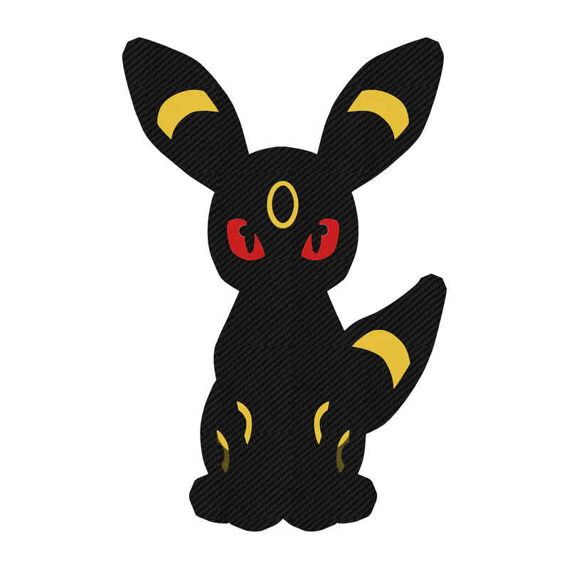 Umbreon Carbon Fiber Vinyl Decal