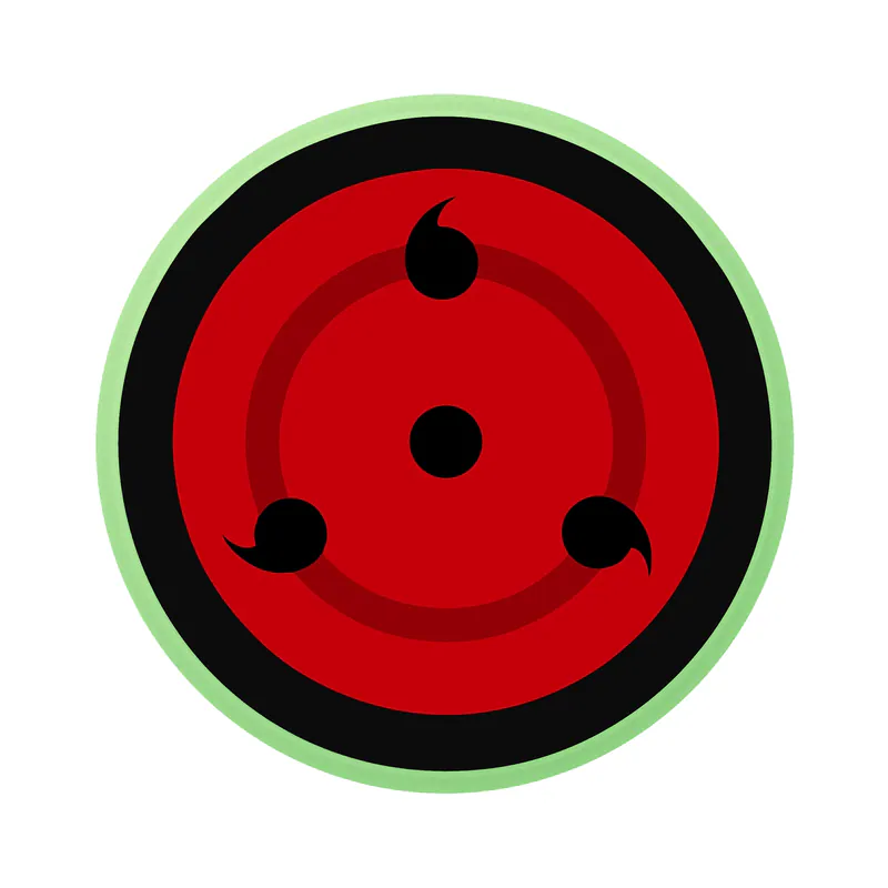 Sharingan Glow in the Dark Vinyl Decal - Custom Size