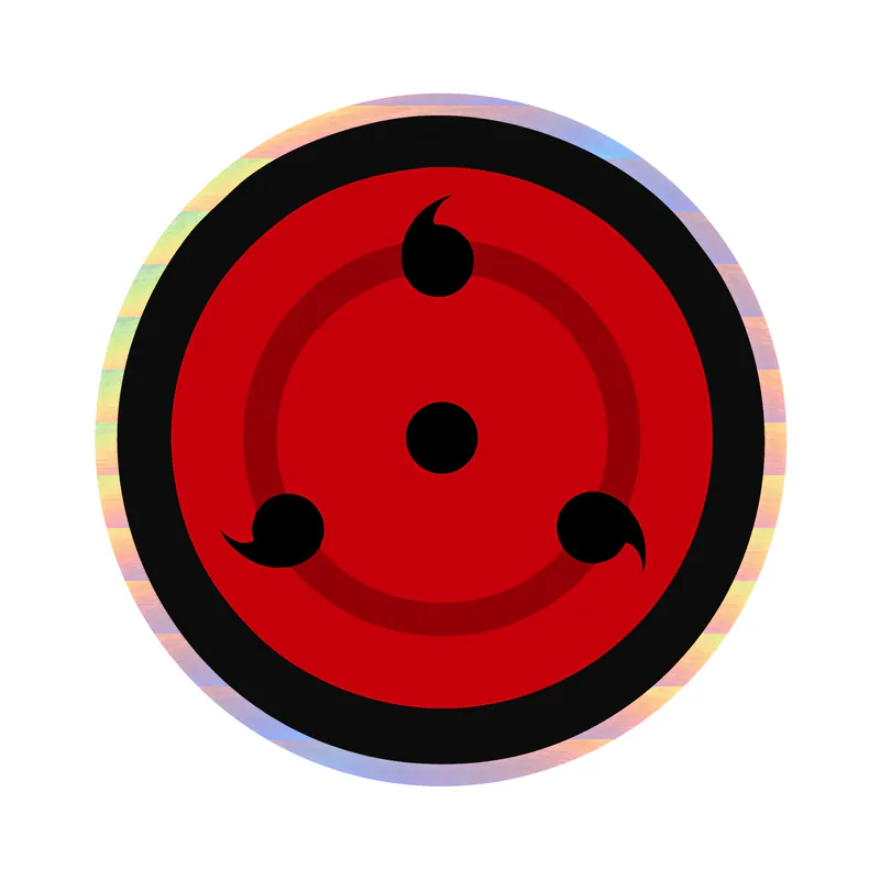 Sharingan Holographic Vinyl Decal - Custom Size
