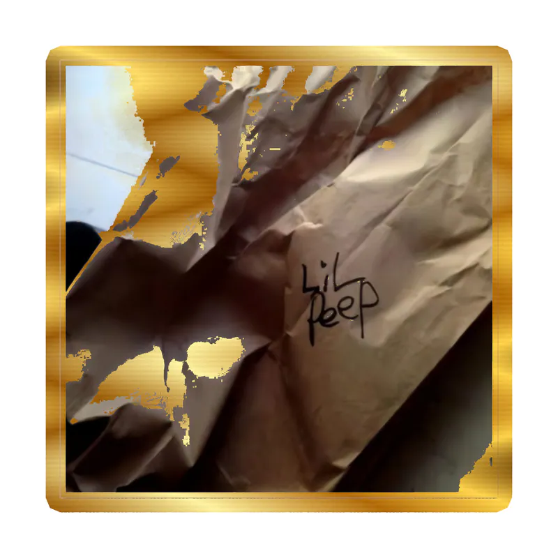 Lil Peep Album Cover Gold Chrome Vinyl Decal - Custom Size