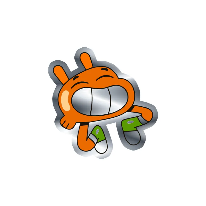The Amazing World Of Gumball Silver Chrome Vinyl Decal