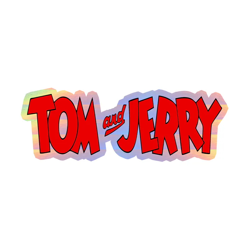 Tom and Jerry - Holographic Vinyl Sticker - Custom Size