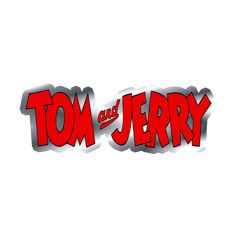 Tom and Jerry - Silver Chrome Vinyl Sticker - Custom Size