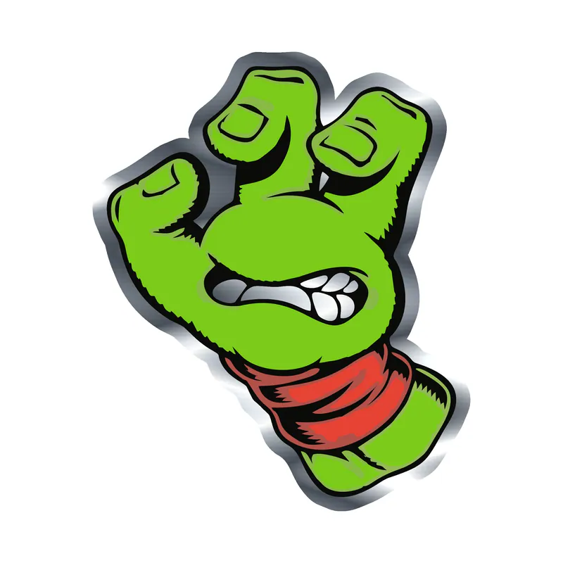 Teenage Mutant Ninja Turtles x Santa Cruz Silver Chrome Vinyl Decal