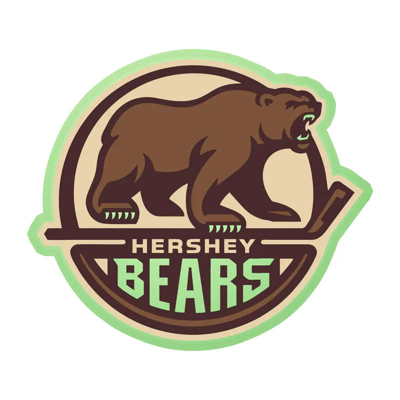 Hershey Bears - Image 1 - Glow in the Dark Vinyl Decal - Custom Size