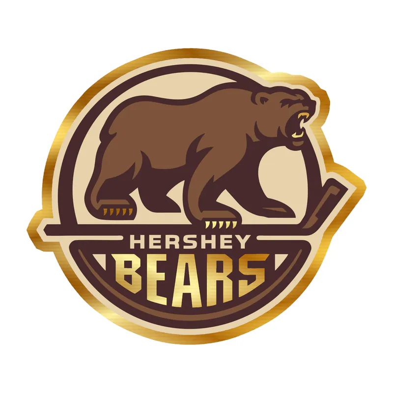 Hershey Bears - Image 1 - Gold Chrome Vinyl Decal - Custom Size
