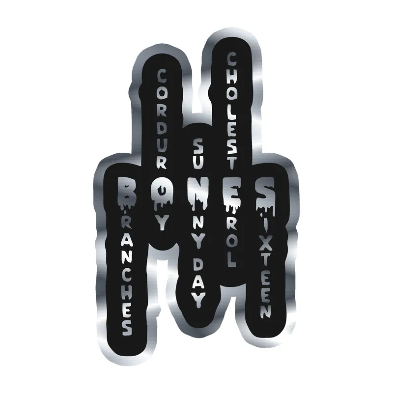 Bones Silver Chrome Vinyl Decal - Custom Size