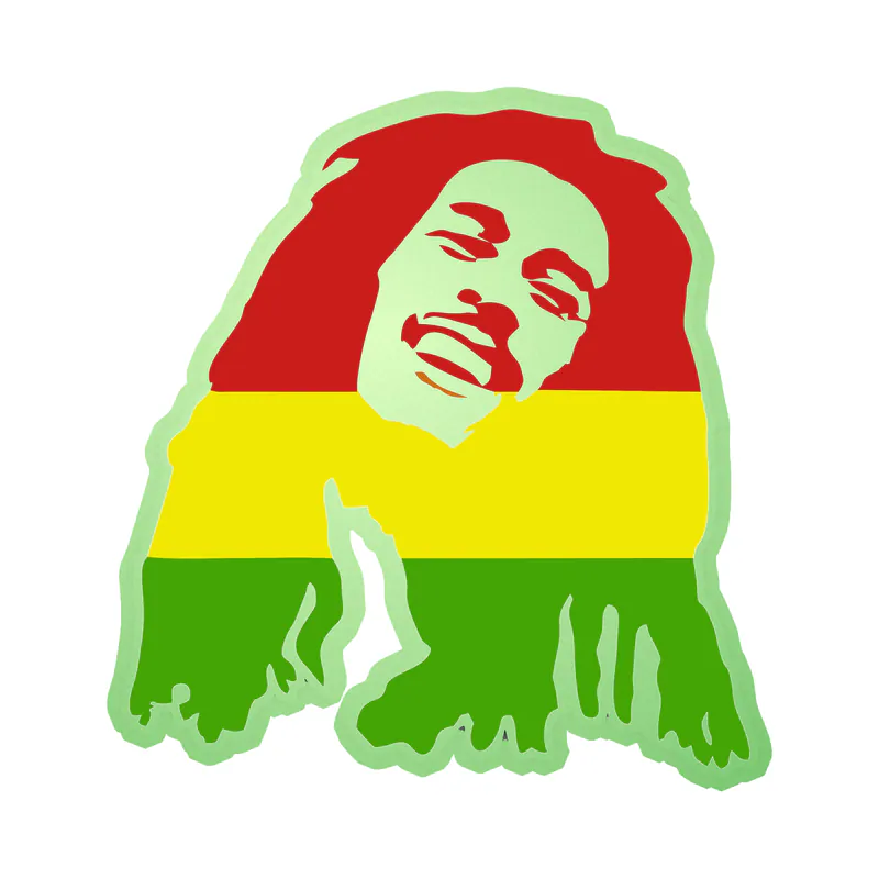 Bob Marley Glow in the Dark Vinyl Decal - Custom Size