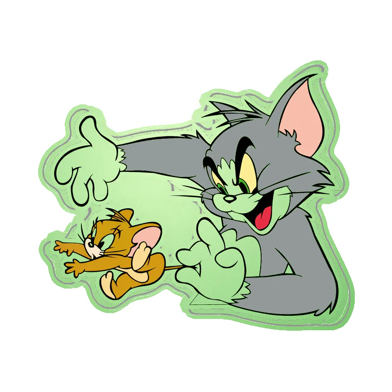 Tom and Jerry - Glow in the Dark Vinyl Sticker - Custom Size